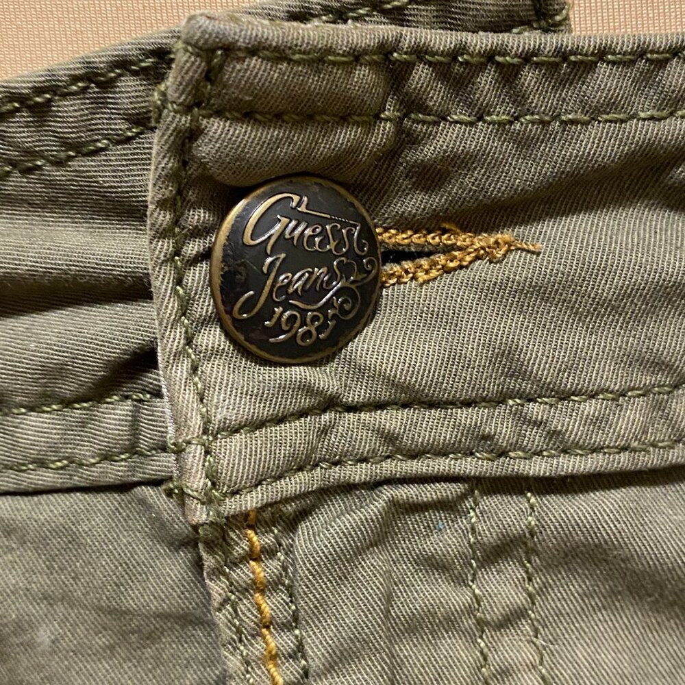 Guess Olive Green Cargo Grunge Miniskirt - Picture 7 of 12